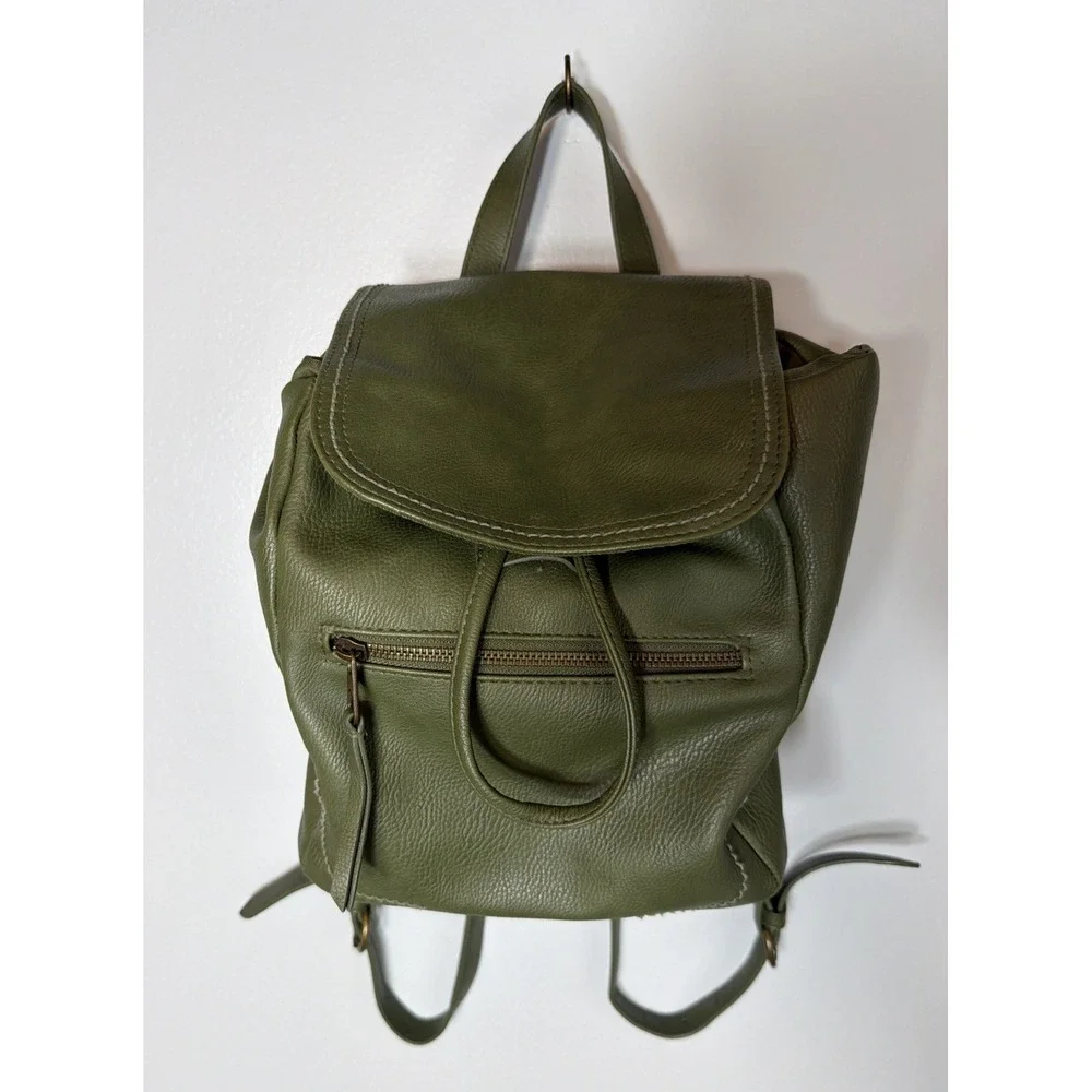 Small Backpack Purse Camo Green Universal Thread Faux Leather
